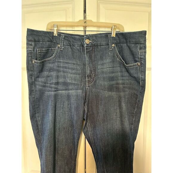 Melissa McCarthy Seven7 Women's Bootcut Jeans Size 20 Blue High Rise - Picture 2 of 8